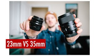 FUJI 23mm f2 vs SIGMA 35mm f14 [upl. by Airamzul961]