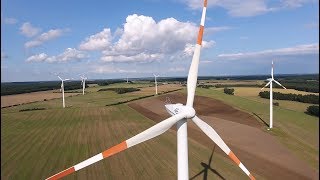 Repower MD77 Windkraftanlagen bei starkem Wind [upl. by Nitaf]