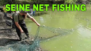 Lets see whats in that pond  seinepull net fishing [upl. by Rumit]