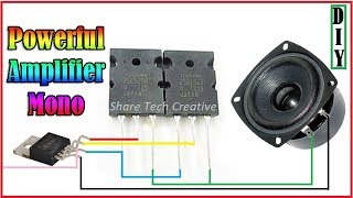 DIYPowerful Amplifier Mono Using IC LM1875 With Transistors 2SC5200 and 2SA1943 [upl. by Reham]