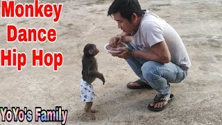 Monkey YoYo playing with Dad  Monkey YoYo dances Hip hopFamily yoyos [upl. by Francie143]