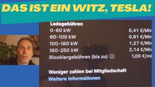 Tesla dreht durch 🤬 Minutenpreise an den Superchargern 🙈 [upl. by Nodnahs]