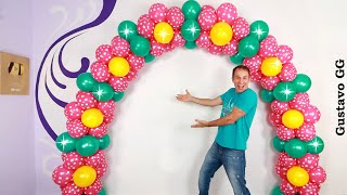 😊Como hacer un ARCO DE GLOBOS sin base 🌸 arco de globos SIN ESTRUCTURA 🌸 decoracion con globos [upl. by Burr224]