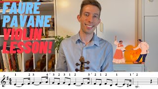 Faure Pavane  Violin Lesson [upl. by Claude]