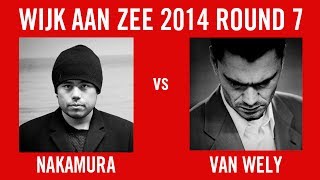 Wijk aan Zee 2014 Round 7 Nakamura vs Van Wely [upl. by Jareen]