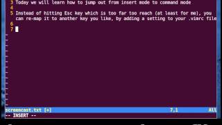 Vim Tutorial  From Insert Mode into Command Mode [upl. by Jessica]