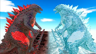 Growing Legendary Burning Godzilla VS Ice Godzilla Transform Frost Bite Blast Shimu  ABRS [upl. by Naples]