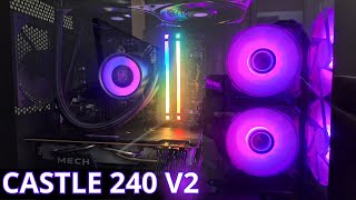 Water Cooler Deepcool Castle 240 V2  Unboxing e primeiras impressões x2 [upl. by Anelat]