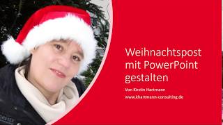 Adventskalender Türchen 23 Tutorial  Mit PowerPoint eine Weihnachtskarte erstellen [upl. by Washko]