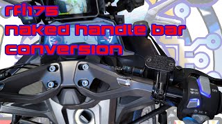 Rusi RFI 175 Xmax Naked Handle Bar Conversion and ADV Bracket Installation [upl. by Nylyrehc]