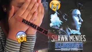 SURPRISE SHAWN MENDES TICKETS VLOGMAS DAY 26 [upl. by Noivad]