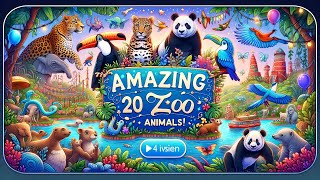 20 Zoo Animals for Kids Fun Facts and Adventures at the Zoo [upl. by Ginni182]