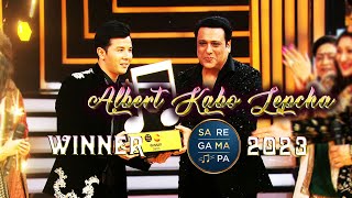 Wonderful Moment Albert Kabo Lepcha Became Winner Of Saregamapa 2023  zee tv apac saregamapa 2023 [upl. by Patrica]