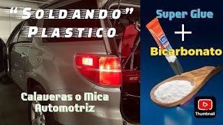 Como “SOLDAR” PLASTICO con pegamento y bicarbonato  Solución Económica 👨🏼‍🏭 [upl. by Aehsel]