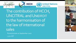 Opening Addresses at the UNIDROIT UNCITRAL HCCH Tripartite Conference on 22 September 2020 [upl. by Edelman]