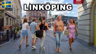 Walking in Linköping Sweden 2021  City Tour and Cathedral [upl. by Alak]