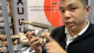 ICS Airsoft at Shot Show 2013 A1 Garand M203 Shells and more [upl. by Reemas295]