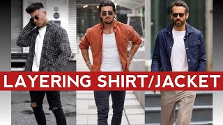 16 Layering SHIRTJACKET Outfits Mens 🔥mens fashion guide 🔥 [upl. by Leahkim471]