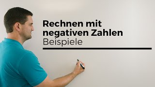 Rechnen mit negativen Zahlen Beispiele  Mathe by Daniel Jung [upl. by Glory218]