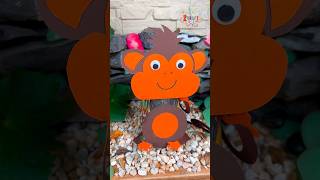 DIY Easy Paper Craft Monkey for Kids 🐵  Fun amp Simple Tutorial diy craft craftyfun kids [upl. by Lymn122]