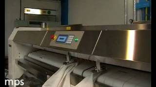 Primus IFF ironer with feeding folding and stacking [upl. by Kluge]