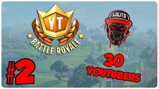 💀 ¡SEGUNDA PARTIDA CONTRA 30 YOUTUBERS 💀  FORTNITE [upl. by Guthry]