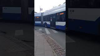 RS Škoda 27Tr on the trolleybus route 3 towards Sarkandaugava Tilta iela [upl. by Krahmer]