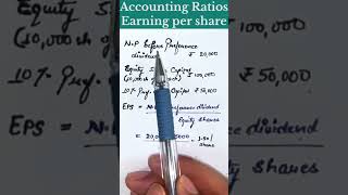 Calculation of earning per share  class 12 ratio analysis  preference dividned [upl. by Ynhoj]