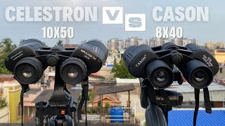 Celestron Upclose 10X50 Vs Cason 8X40 Binoculars [upl. by Atinreb]