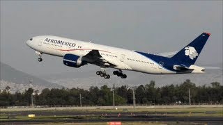 AEROMEXICO TAKING OFF FROM MEXICO CITY [upl. by Romain756]