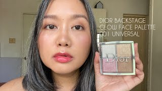 Happy New Year 2024 Let’s swatch and try on the DIOR BACKSTAGE GLOW FACE PALETTE in 001 UNIVERSAL [upl. by Nnayecats]