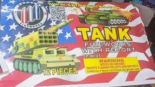 Tank Fireworks with report x12 by supreme Fireworks fireworks mikesvividthunderpyrotechnics [upl. by Talmud]