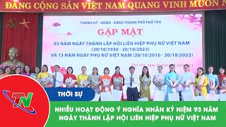 Nhiều hoạt động ý nghĩa nhân kỷ niệm 93 năm ngày thành lập Hội liên hiệp phụ nữ Việt Nam [upl. by Hnim]