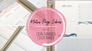 NOTES PAGE IDEAS FOR ERIN CONDREN LIFEPLANNER  Year at a Glance 12 Boxes Dashboard Blank Notes [upl. by Gader268]