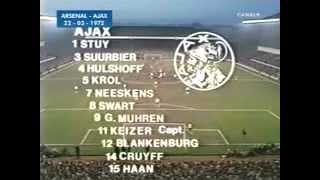 Arsenal  Ajax 01 Coppa dei Campioni  European Cup 197172 Quarterfinals [upl. by Giulia]