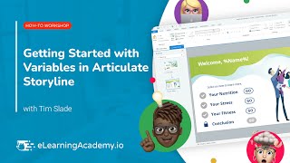 Getting Started with Variables in Articulate Storyline  HowTo Workshop [upl. by Nainatrad]