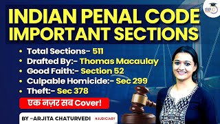 Indian Penal Code Important sections  IPC Important Sections  Important Sections IPC [upl. by Fagen]