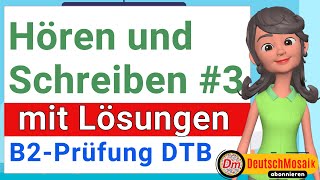 Hören und Schreiben  mit Lösungen  B2 Prüfung Beruf  DTB [upl. by Ennahteb]