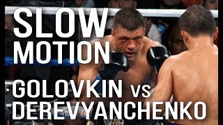 Golovkin vs Derevyanchenko SLOW MOTION Головкин  Деревянченко [upl. by Etnaik]