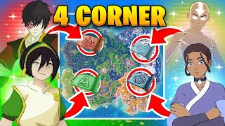 The MYTHIC 4 CORNER AVATAR Challenge in Fortnite [upl. by Tiffanie476]