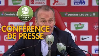 Conférence de presse Stade Brestois 29  AS Nancy Lorraine  21   201819 [upl. by Attelliw]