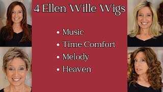 Review of 4 New Ellen Wille Wigs Music Time Comfort Melody and Heaven  30 off now [upl. by Aibsel]