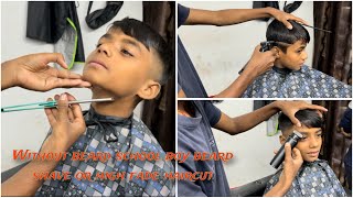 Without beard school boy beard shave or aibro cut school boy styles high fade military haircutasmr [upl. by Naivad]