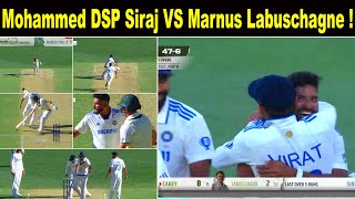 Mohammed DSP Siraj VS Marnus  Labuschagne Out  Australia 677  Team India On TOP  Stumps Day 1 [upl. by Eityak399]