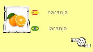 Frutas em Espanhol  Frutas en Portugués  Parte 1 [upl. by Mundford363]