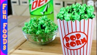 Mountain Dew Flavored Popcorn  How to Make Candy Popcorn [upl. by Netsirc]