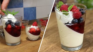 Irresistible Mixed Berry Panna Cotta Recipe 🍓🍇  Creamy Italian Dessert [upl. by Tat]