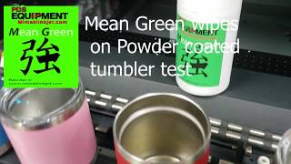 Mean Green UV Adhesion promoter powder coated tumbler test [upl. by Floridia]