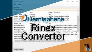 Hemisphere How To Using the Rinex Convertor  Bench Mark [upl. by Eanore]