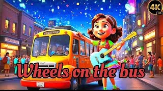 Wheels on the bus  विल्स ऑन दा बस  nursery rhymes  kids 3D animated [upl. by Arocat]